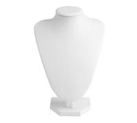 Dawutocap Collar de cadena de joyería busto soporte de exhibición maniquí collar busto joyas busto soporte con cuero sintético para mujeres