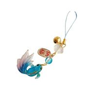 Dawutocap Eye Catching Beaded Fish Phone Jewelry for Backpacks and Wallets Decoration, azul, Como Se Describe