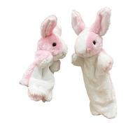 Dawutocap Marionetas de mano de animales conejos marionetas de mano conjunto de peluches de peluche tamaño perfecto para las manos del adulto del niño pequeño