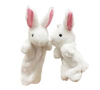 Dawutocap Marionetas de mano de animales conejos marionetas de mano conjunto de peluches de peluche tamaño perfecto para las manos del adulto del niño pequeño