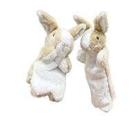 Dawutocap Marionetas de mano de animales conejos marionetas de mano conjunto de peluches de peluche tamaño perfecto para las manos del adulto del niño pequeño