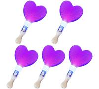 Dawutocap Palillo de luz multicolor con forma de corazón cambiante para boda, concierto, lámpara de mano que cambia de color, barras LED brillantes