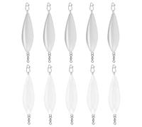 Dawutocap Pesas profesionales de pesca para fundición de 5 superficies, flotantes, 5 transparentes, señuelos de fregadero lento, accesorios de señuelos flotantes, peso de fundición