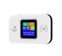 Dawutocap Router WiFi 6 LTE de velocidad rápida de 4 GHz para Estados Unidos con batería larga, selección de transmisión automática, ranura para tarjeta de memoria, enrutador de viaje de múltiples