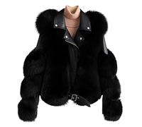 Dawwoti 2022 Imitation Fox Fur, Chaqueta De Motocicleta De Otoño E Invierno, Abrigo Joven