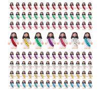 DAWZMR 105 figuras de Jesús pequeño te ama, pequeñas figuras de goma de bebé Jesús (multicolor)