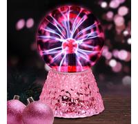 DAXGD Bola de plasma,bola de plasma mágica de 5'', lámpara de plasma de nebulosa sensible al tacto y al sonido,Lámpara de plasma esférica de 10cm para decoración y regalos