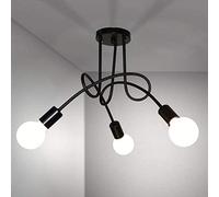 DAXGD Lámpara de Techo Moderna, Plafon Techo Hierro Vintage E27, Lámparas de araña 3 Luces para Cocina, Restaurante, Sala de Estar, Diámetro 55 cm