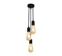 DAXGD Lámparas de Techo 3 Luces, E27 Industrial Lámparas Techo Colgante Metal, Creativa Lampara Techo E27 para Dormitorio, Comedor, Salón (Sin Bombilla)