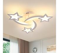 DAXGD Plafon LED Techo 40W 4500LM Lamparas de Techo de Acrílico 3000K | Moderno Luz de Techo con Forma de Estrella para Dormitorio Cocina Sala de Estar Pasillo Comedor, Blanco Cálido 3000K, 51CM