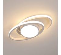 DAXGD Plafon LED Techo Moderna, 39W 4385LM LED Lamparas de Techo de Aluminio, Luz de Techo para Dormitorio Cocina Sala de Estar, Blanco Cálido 3000K(39CM, Blanco)