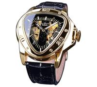DAXIAOYU Reloj de pulsera mecánico automático con diseño de triángulo dorado para hombre misterioso, Negro -, Lujo