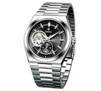 DAXIAOYU Reloj de pulsera mecánico automático de cuatro pines para hombre, correa de acero inoxidable, estilo informal, para negocios