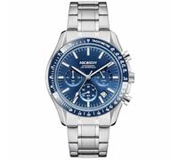DAXIAOYU Reloj de pulsera para hombre de lujo, resistente al agua, cronógrafo, luminoso, de acero, para hombre, de cuarzo, reloj casual, Azul marino, Lujoso