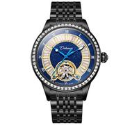DAXIAOYU Reloj de pulsera Tourbillon para hombre, esfera luminosa, impermeable, automático, mecánico, acero inoxidable, de alta gama, tendencia atmosférica