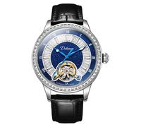 DAXIAOYU Reloj de pulsera Tourbillon para hombre, esfera luminosa, impermeable, automático, mecánico, acero inoxidable, de alta gama, tendencia atmosférica