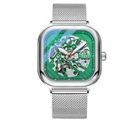 DAXIAOYU Reloj mecánico automático cuadrado para hombre, casual, impermeable, luminoso, Verde, Negocios