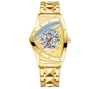 DAXIAOYU Reloj mecánico automático de acero inoxidable de lujo para hombre, diseño de triángulo, impermeable, luminoso, para negocios, dorado (All Gold), Lujoso