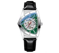 DAXIAOYU Reloj mecánico automático de acero inoxidable de lujo para hombre, diseño de triángulo, impermeable, luminoso, para negocios, Negro Verde, Lujo