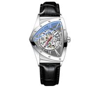 DAXIAOYU Reloj mecánico automático de acero inoxidable de lujo para hombre, diseño de triángulo, impermeable, luminoso, para negocios, Negro-Gris, Lujo