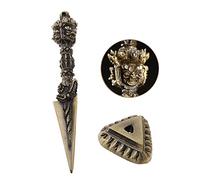 DAXINYANG Latón Vajra Phurba, 17Cm Dorje Ritual Tibetano Nepal Budismo Kila Phurpa, con Base
