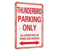 Daxionry Thunderbird Parking Only - Letrero de estaño mental divertido de aspecto vintage de 30,5 x 20,3 cm, aluminio