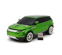 DAY DAY HAPPY Ratón inalámbrico USB 2.4ghz de la computadora del ratón LR SUV del Coche de Deportes para el Ordenador portátil de la PC (Green)