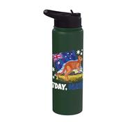 Day Mate Good Kangaroo, bandera patriótica australiana, Australia Stainless Steel Insulated Water Bottle