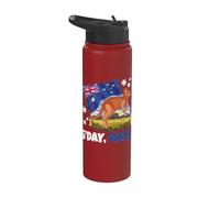 Day Mate Good Kangaroo, bandera patriótica australiana, Australia Stainless Steel Insulated Water Bottle