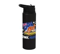 Day Mate Good Kangaroo, bandera patriótica australiana, Australia Stainless Steel Insulated Water Bottle