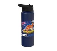 Day Mate Good Kangaroo, bandera patriótica australiana, Australia Stainless Steel Insulated Water Bottle