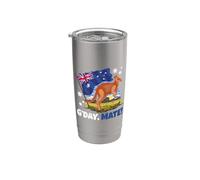 Day Mate Good Kangaroo, bandera patriótica australiana, Australia Vaso térmico de acero inoxidable de doble pared