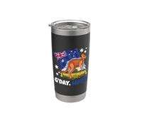 Day Mate Good Kangaroo, bandera patriótica australiana, Australia Vaso térmico de acero inoxidable de doble pared