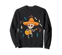 Day Of Dead Celebrate Dia De Los Muertos Guitarra Esqueleto Sudadera