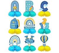 Day of School Decorations 9 Pieces Reusable Funny German bulletin board