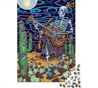 Day of The Dead Art Print-2 Puzzles Imposible,desafío for Adults Entretenimiento Creativo 1000 Piezas Obra De Arte De Juego De para Adultos, Regalos A Partir De 14 Años 38x26cm/1000pcs