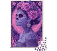 Day of The Dead Art Print Puzzle Imposible,desafío para Adultos Juego Educativo 1000 Piezas Obra De Arte De Juego De para Adultos Y Niños 38x26cm/1000pcs