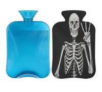 Day of The Dead - Bolsa de agua caliente con funda, diseño de calavera de 2 L, para aliviar el dolor, cuello y hombros, manos, pies, compresa caliente y fría