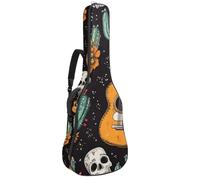 Day of The Dead - Funda acolchada para guitarra acústica con diseño de cactus, Multicolor 02, 42.9x16.9x4.7 in, Mochila informal