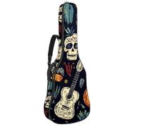 Day of The Dead - Funda acolchada para guitarra acústica con diseño de cactus, Multicolor 03, 42.9x16.9x4.7 in, Mochila informal