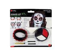 Day Of The Dead Kit Maquillaje Halloween Calavera Disfraz Damas Cara