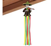 Day of The Dead Ornaments Reusable - - Skeleton Decoration with Tassel for
