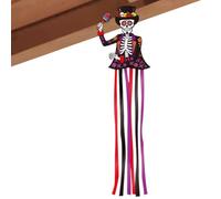 Day of The Dead Ornaments Reusable - - Skeleton Decoration with Tassel for