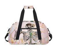 Day of The Dead Skull Kids Duffel Bags for Girls Boys, Skull Marble Overnight Weekender Travel Bag 24L Sport Gym Duffel Bag Practice Tote Carry Bag, color, 24 L, Organizador de bolsas