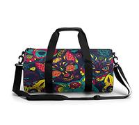 Day of The Dead Sugar Cat Skull - Bolsa de gimnasio portátil para mujeres y hombres, bolsa de viaje para deportes, gimnasio, divertida bolsa de yoga