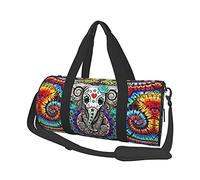Day of The Dead Sugar Skull Elephant Tie Dye Bolsas de Viaje para Gimnasio, Equipaje Deportivo, Bolsa de Viaje Grande, Bolsas de Fin de Semana para Hombre y Mujer