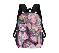 Day of The Dead Woman And Cat Mochila Escolar Ligera Para Aeropuerto Y Universidad Para Estudiantes. Mochila Para La Escuela/trabajo/viajes 17inch
