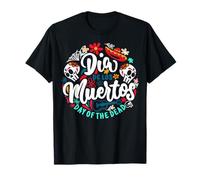 Day The Dead Sugar Skull Dia De Los Muertos Men Women Costum Camiseta