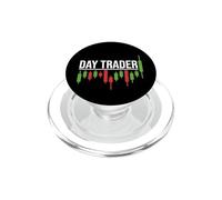 Day Trader - Estilo gráfico de negociación de acciones desgastadas PopSockets PopGrip para MagSafe