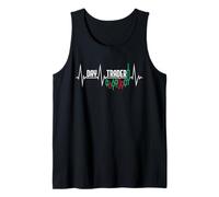 Day Trader Heartbeat Pulse Line EKG Trading Lovers Inversores Camiseta sin Mangas